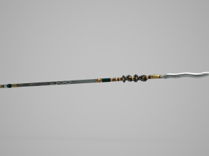 Ancient Asia was equipped with snake shaped spears Modelo 3D