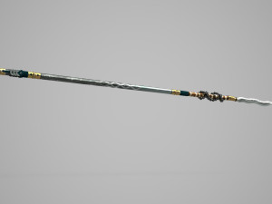 Ancient Asia was equipped with snake shaped spears Modèle 3D