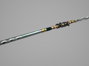 Ancient Asia was equipped with snake shaped spears Modèle 3D