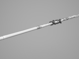 Ancient Asia was equipped with snake shaped spears Modèle 3D