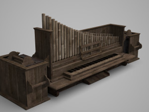 Ancient Grand Piano Model 3D