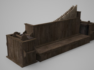 Ancient Grand Piano Model 3D