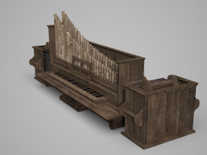 Ancient Grand Piano Model 3D