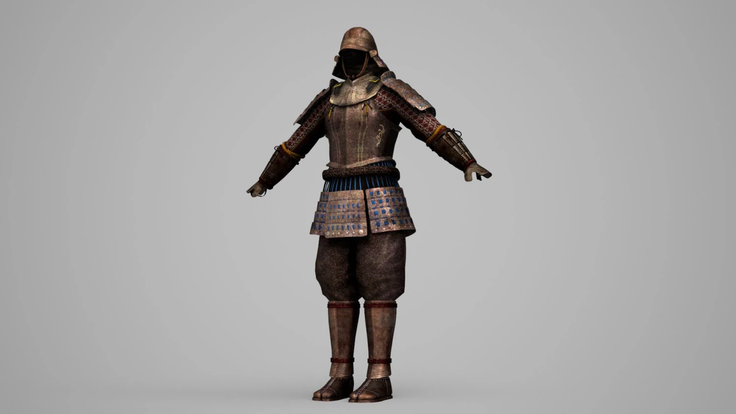 Ancient equipment warrior armor 3D Model .c4d .max .obj .3ds .fbx .stl .blend 