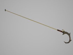 Ancient equipment chain machete 3D Model