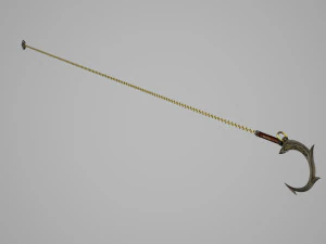 Ancient equipment chain machete 3D Model
