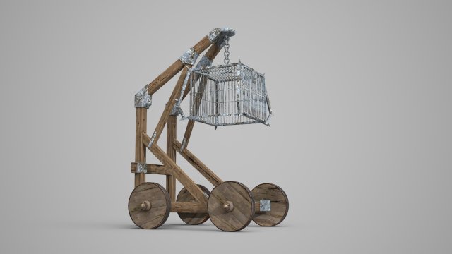 Ancient mobile prison wagon Modèle 3D .c4d .max .obj .3ds .fbx .stl .blend 