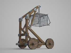 Ancient mobile prison wagon Modèle 3D