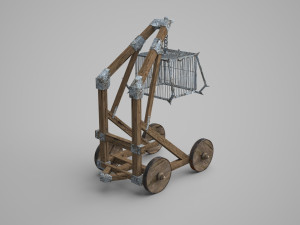 Ancient mobile prison wagon Modèle 3D