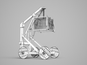 Ancient mobile prison wagon Modèle 3D