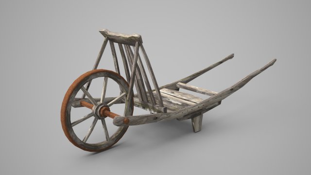 Ancient unicycle 3D Model .c4d .max .obj .3ds .fbx .stl .blend 