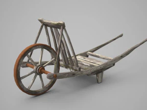 Sepeda roda satu kuno Model 3D