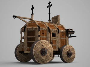 Ancient wagon 3D Model