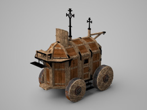 Ancient wagon 3D Model