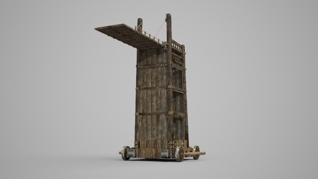 Ancient siege vehicle 3Dモデル .c4d .max .obj .3ds .fbx .stl .blend 