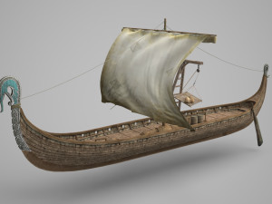 Ancient medieval sailing ship 3D Model