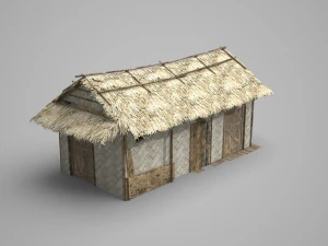 Modern architecture small thatched cottage 3D Model