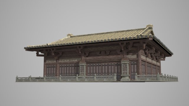 Ancient architectural palaces of Asia Modello 3D .c4d .max .obj .3ds .fbx .stl .blend 