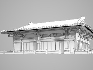 Ancient architectural palaces of Asia Modello 3D
