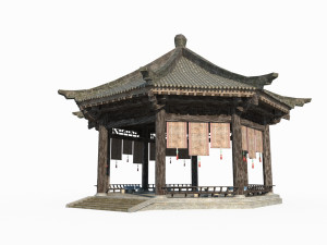 The Great Pavilion of ancient Asian architecture Modelo 3D