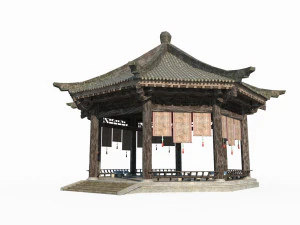 Antik Asya mimarisinin B&uuml;y&uuml;k K&ouml;şk&uuml; 3D Model