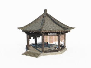 The Great Pavilion of ancient Asian architecture 3D Model