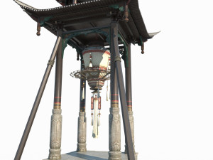 Asian ancient architecture large landscape street lamp Modelo 3D