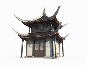 Small attic in ancient Asian architecture 3D 모델