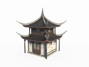 Small attic in ancient Asian architecture 3D Model