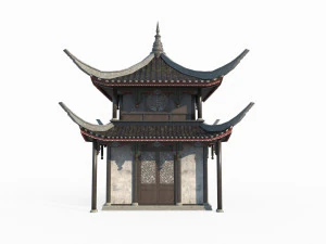 Small attic in ancient Asian architecture 3D Model