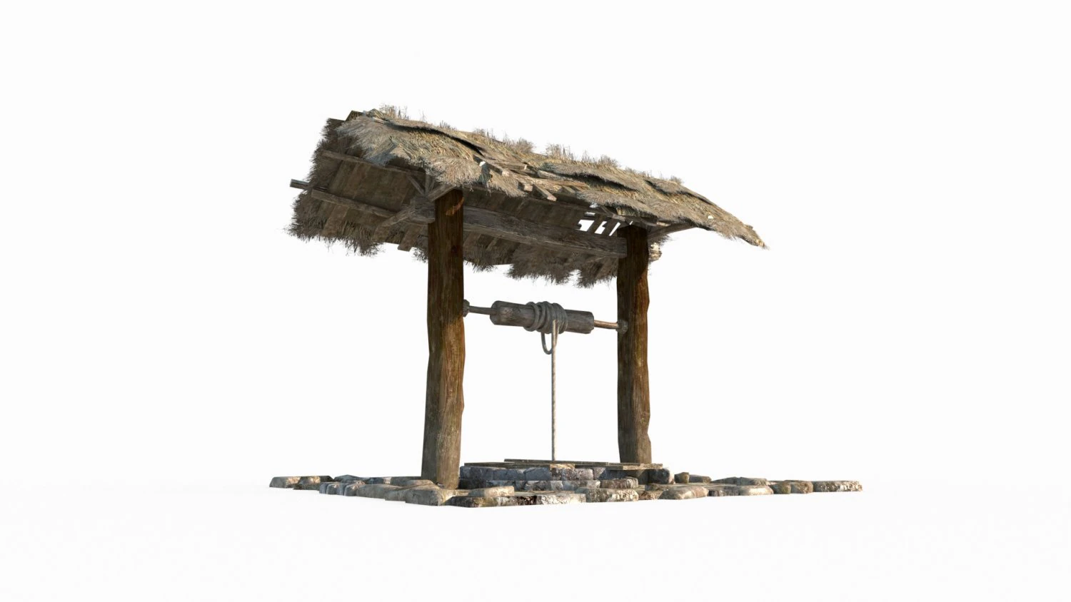 Ancient well 3D Model .c4d .max .obj .3ds .fbx .stl .blend 