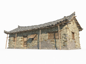 East Asian ancient building common house 3Dモデル