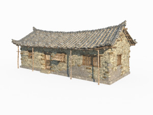 East Asian ancient building common house 3Dモデル