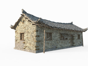 East Asian ancient building common house 3Dモデル