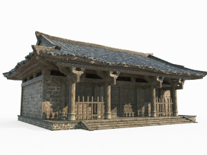 East Asian ancient architecture civilian houses 3D Model