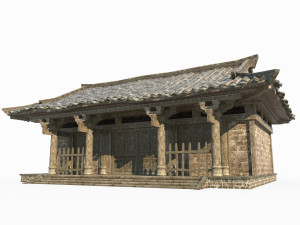 East Asian ancient architecture civilian houses Modello 3D