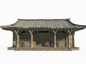 East Asian ancient architecture civilian houses Modello 3D