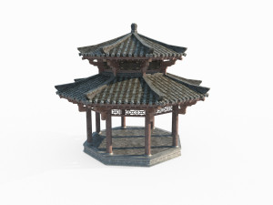 East Asian ancient architectural landscape pavilion Modelo 3D