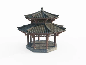 East Asian ancient architectural landscape pavilion 3D Model