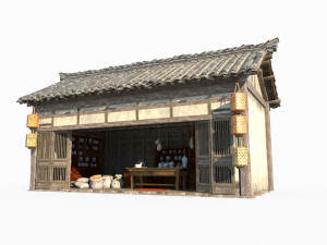 East Asian Ancient Architecture Clinic 3D Model