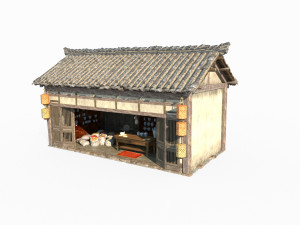 East Asian Ancient Architecture Clinic 3D Model