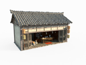 East Asian Ancient Architecture Clinic 3D Model