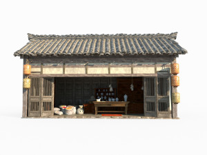 East Asian Ancient Architecture Clinic 3D Model