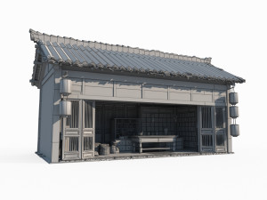 East Asian Ancient Architecture Clinic 3D Model