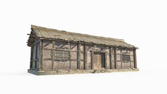 East Asian ancient building brick house Model 3D .c4d .max .obj .3ds .fbx .stl .blend 