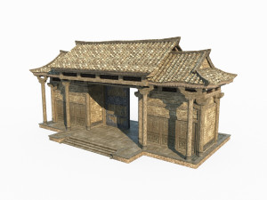 The Gate of East Asian Ancient Architecture Courtyard 3Dモデル
