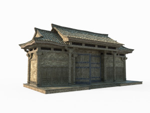The Gate of East Asian Ancient Architecture Courtyard 3Dモデル