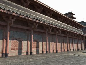 Large Imperial Palaces in Ancient East Asian Architecture Model 3D