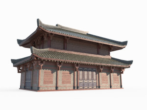 East Asian Ancient Architecture Small Palaces 3D Model