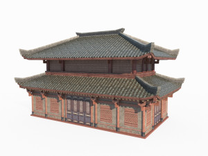 East Asian Ancient Architecture Small Palaces 3D Model